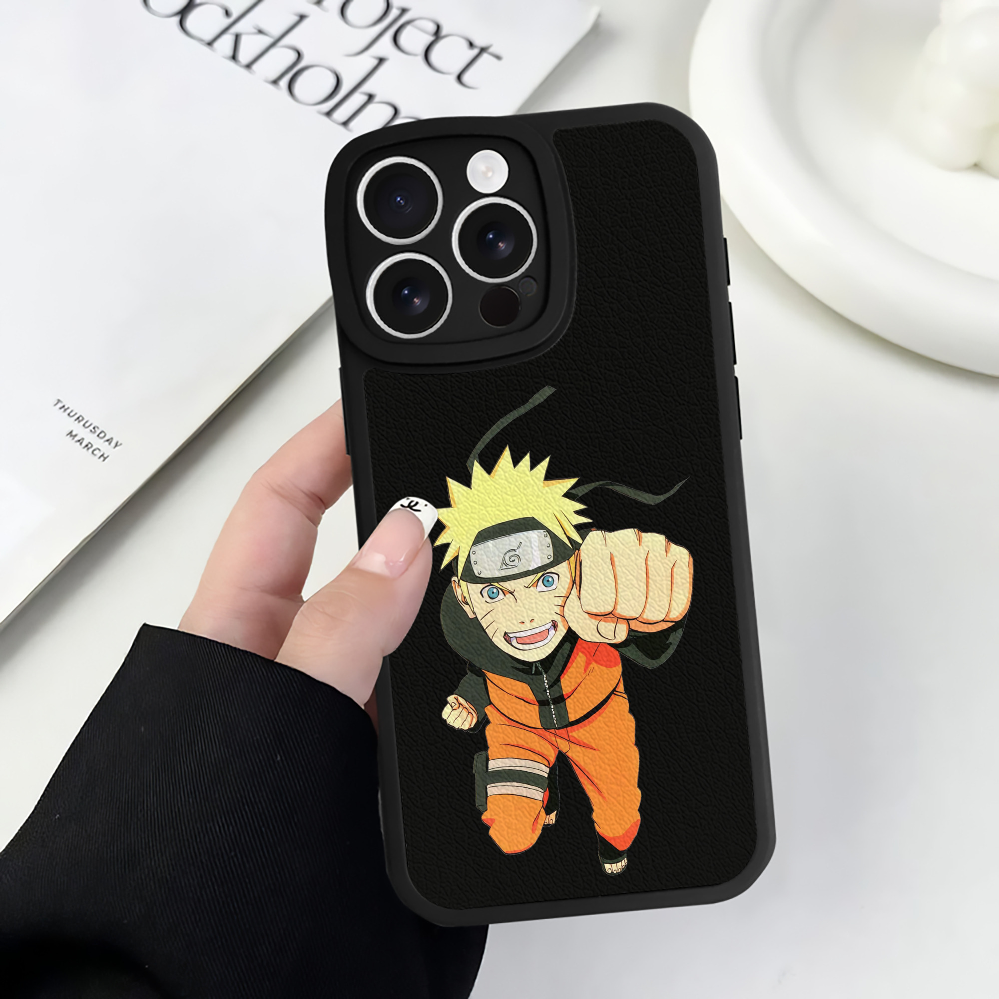 （画像用） NARUTO -ナルト- うずまき ナルト Uzumaki Naruto 【iPhone 16シリーズ対応】シリコンスマホケース（レザー調） 材質：シリコン